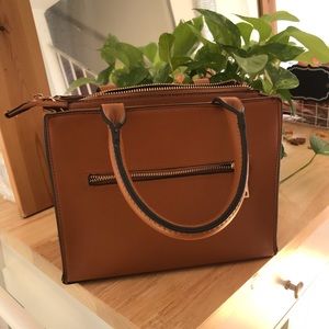 Brown petite tote purse